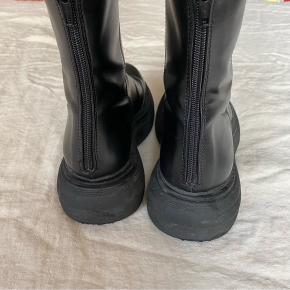 Alohas Ink Black - vegan chunky zip boots - Picture 4 of 6